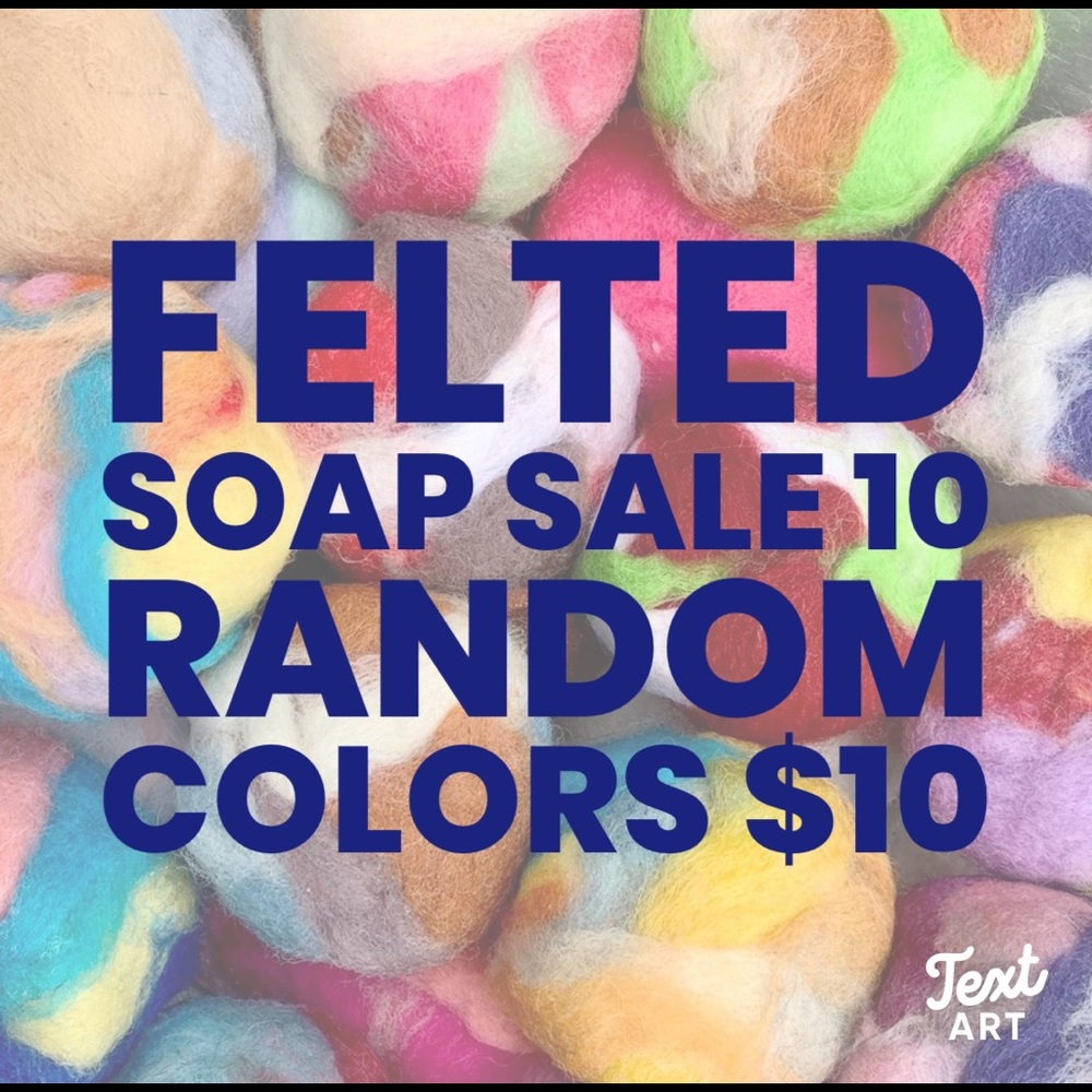 Homemade felted soap